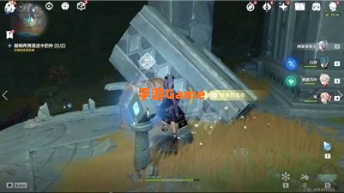 原神敲响两侧遗迹中的钟